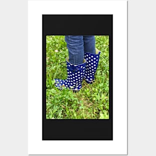 Blue Rain Boots Posters and Art